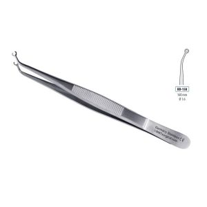 FORCEPS SUTURE ANGLED 1.6MM 160MM