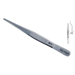FORCEPS TISSUE CURVED TEETH 1 X 2 140MM