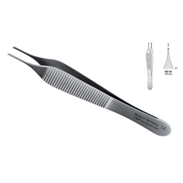 FORCEPS ADSON TEETH 1 X 2 120MM