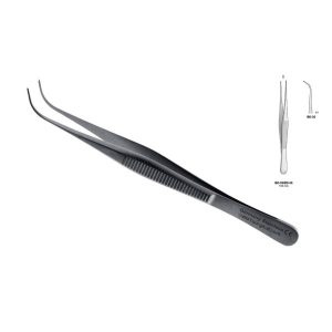 FORCEPS MICRO CURVED 100MM