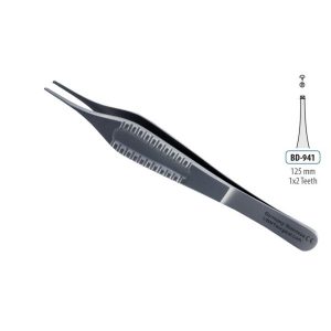 FORCEPS TISSUE 1 X 2 TEETH 125MM