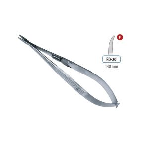 NEEDLE HOLDER CASTROVIEJO CURVED 140MM