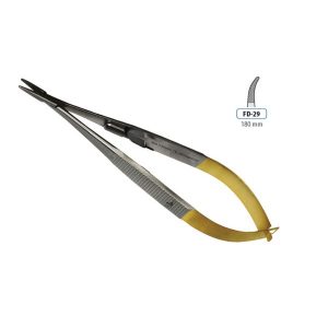 FORCEPS NEEDLE HOLDER CASTROVIEJO CURVED 180MM