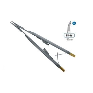 NEEDLE HOLDER CASTROVIEJO CURVED 130MM