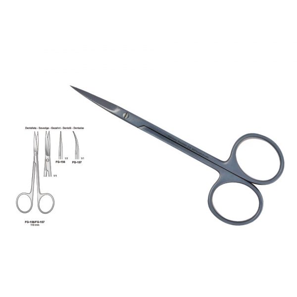 SCISSORS TOOTHED STRAIGHT 110MM