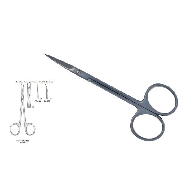 SCISSORS TOOTHED STRAIGHT 110MM