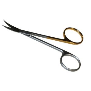 SCISSORS IRIS SUPER CUT CURVED SERRATED 110MM