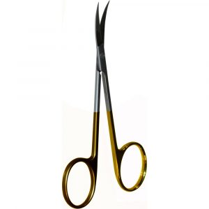 SCISSORS IRIS, CURVED, TC, 11,5 CM