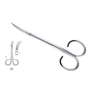 SCISSORS SHARP CURVED 115MM