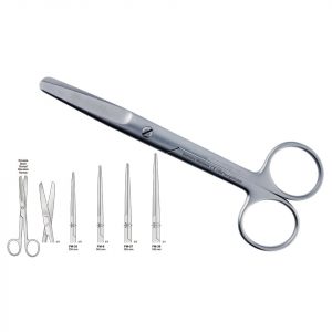 SCISSORS STRAIGHT BLUNT 185MM