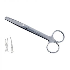 SCISSORS CURVED BLUNT 130MM