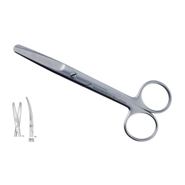 SCISSORS CURVED BLUNT 145MM