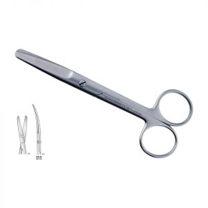 SCISSORS CURVED BLUNT 165MM