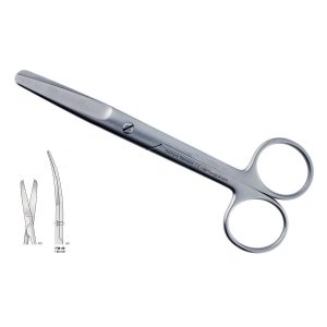 SCISSORS CURVED BLUNT 185MM