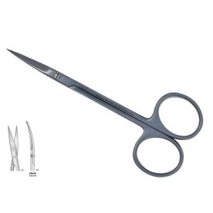 SCISSORS CURVED SHARP 130MM