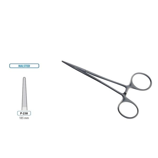 FORCEPS HAEMOSTATIC HALSTED STRAIGHT 180MM