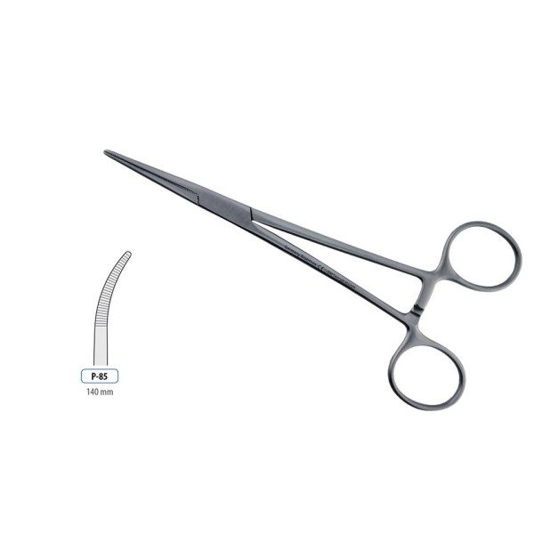 HAEMOSTATIC FORCEPS KELLY CURVED 140MM