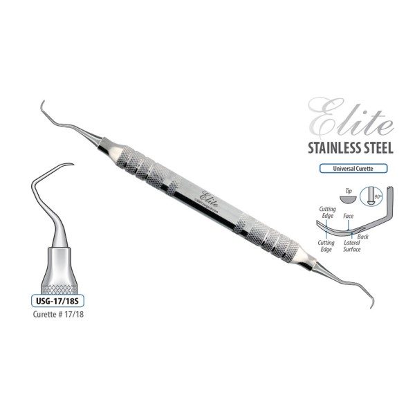 CURETTE ELITE SILVER GRACEY RIGID # 17/18