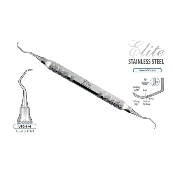 CURETTE ELITE SILVER GRACEY RIGID # 3/4