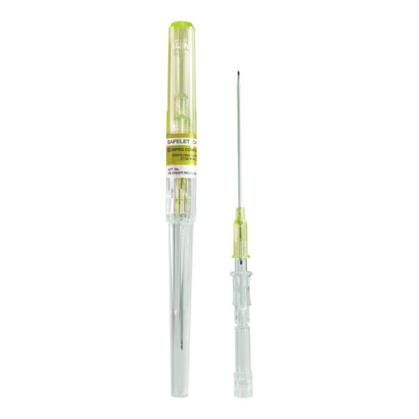 Precision Finished Safelet IV Catheter: 24g x 3/4"