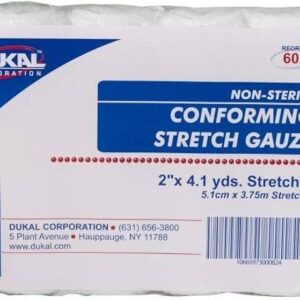 Stretch Gauze Bandage Roll: Non-Sterile, 2" x 4.1 yds, 12 Count