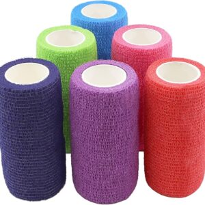 Latex Cohesive Bandage Roll: Solid Colors, 3" x 5 yrds, 24 Count