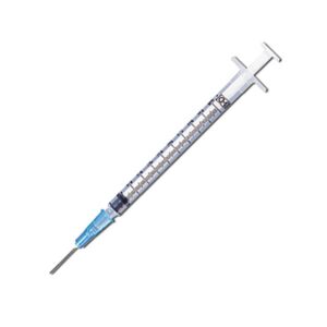 TB Syringe with Needle (Soft Pack): Sterile, 1ml, Luer Slip, 25g x 5/8", 100 Count