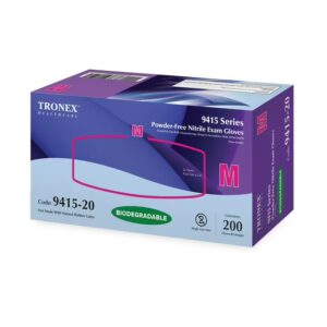 mVet Biodegradable Nitrile Exam Gloves, Chemo Rated, Medium: 100 Count
