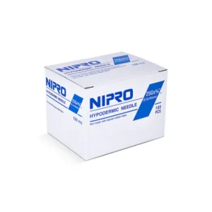 Hypodermic Needle with Plastic Hub, Blue, 25g x 5/8"