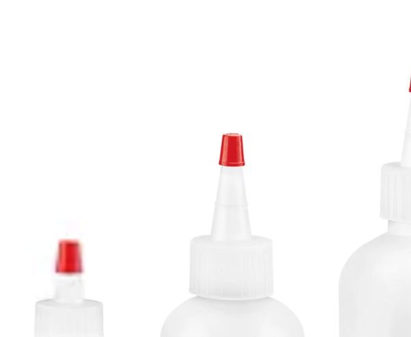 Boston Round Bottle with Red Yorker Cap: 1oz, 25 Count