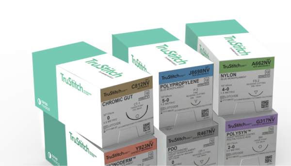 TruStitch Veterinary Suture PDO: # 4-0 PDO Violet 30", SH Taper Point 26mm 1/2C - R315NV