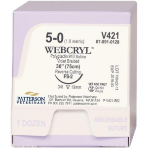 WebCryl Suture: 5-0, FS-2, 30", 12 Count