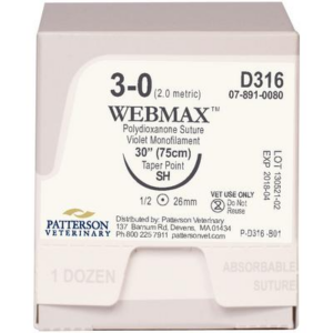 WebMax Suture: 3-0, CT-1, 30", 12 Count