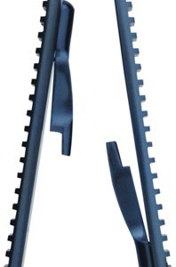 NEEDLE HOLDER, FLAT HANDLE, STRAIGHT WITH RATCHET, 150MM, 0.5MM TIP, TITANIUM