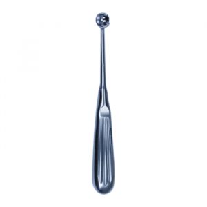 BRUN CURETTE (SPRATT) 6-1,4" HOLLOW HANDLE STRAIGHT ROUND CUPS