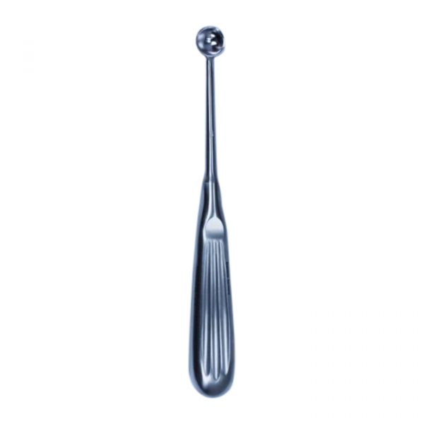 BRUN CURETTE (SPRATT) 6-1,4" HOLLOW HANDLE STRAIGHT ROUND CUPS