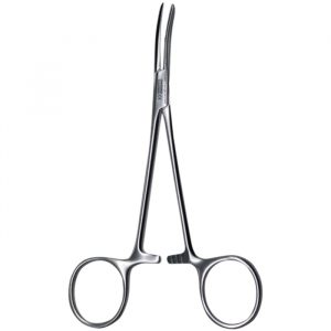 HAEMOSTATIC FORCEPS KELLY, CURVED, 14 CM